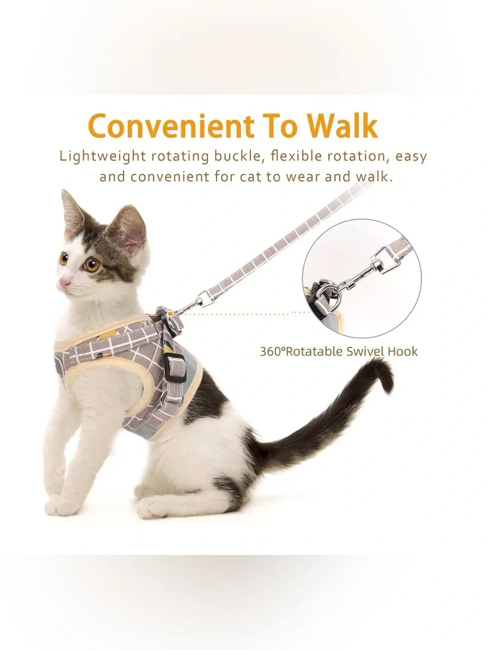 New Cat or Dog Vest Harness with Leash Size XS